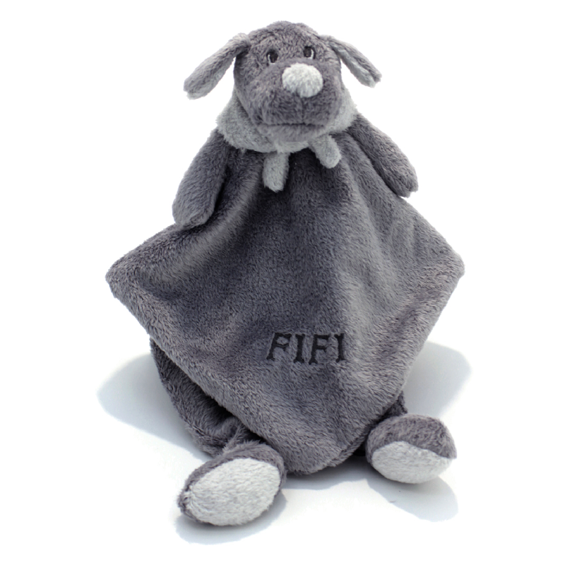 fifi the dog baby comforter dark grey 